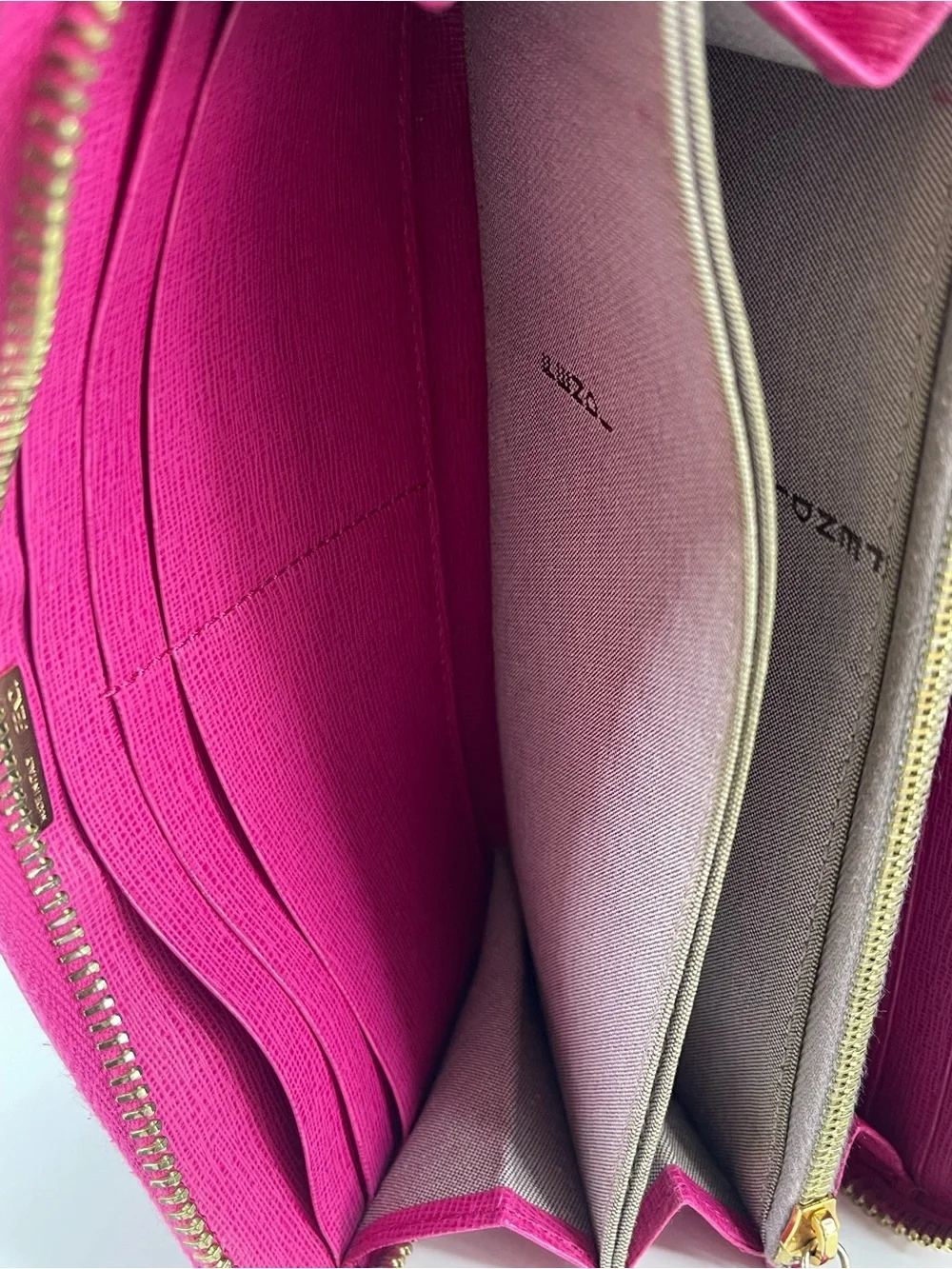 Fendi Pink Saffiano Leather Long Zippy Wallet With Dust Bag